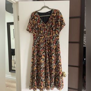 Madewell floral midi dress